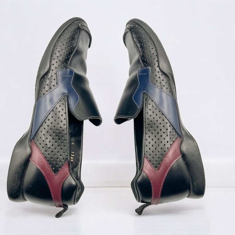 Prada Black Leather Slip-On Loafers - Picture 5 of 9